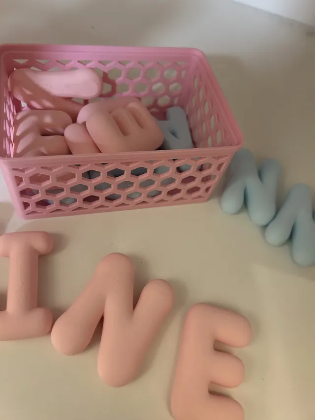 3D printet bubble  letters/ bokstaver